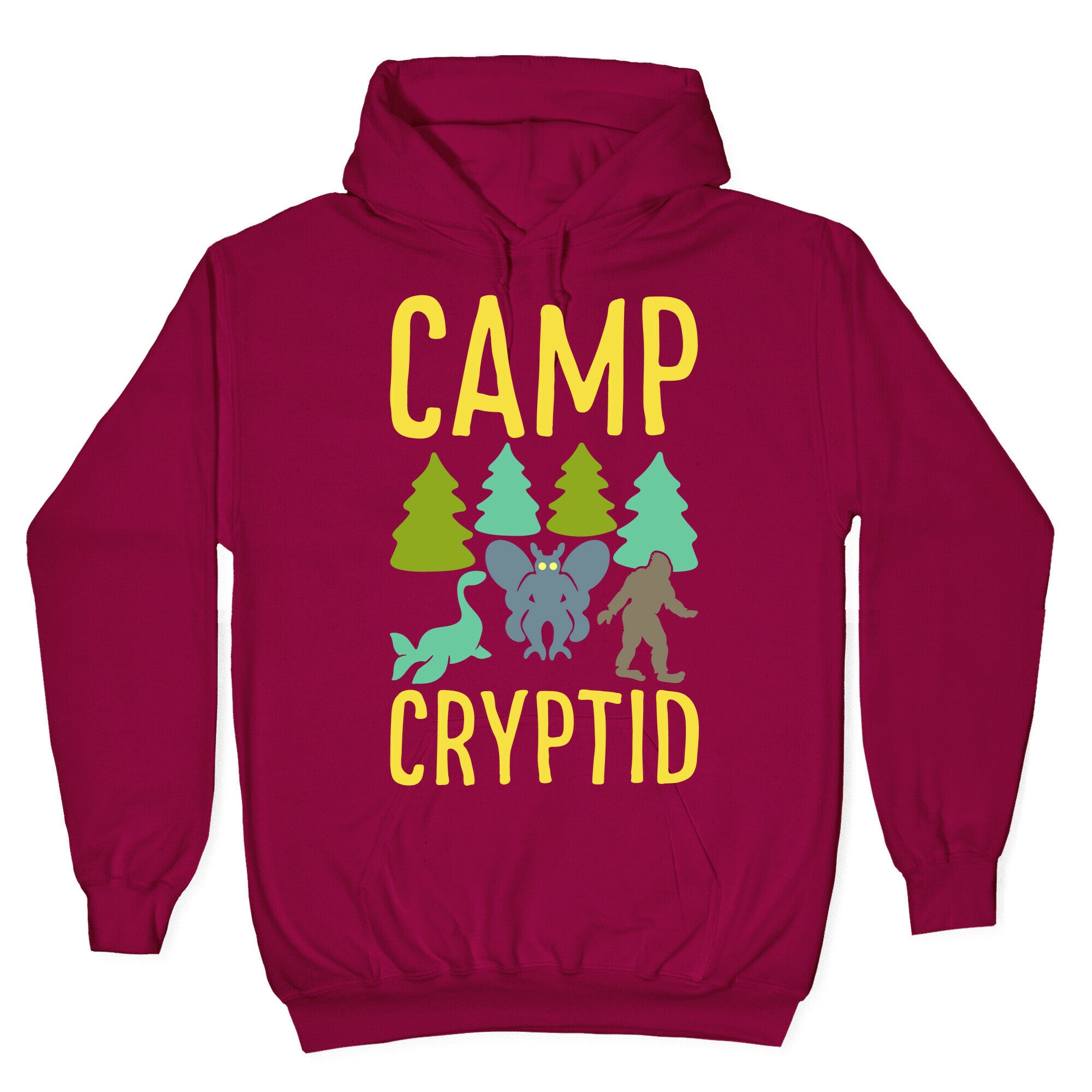 Camp Cryptid White Print Hoodie